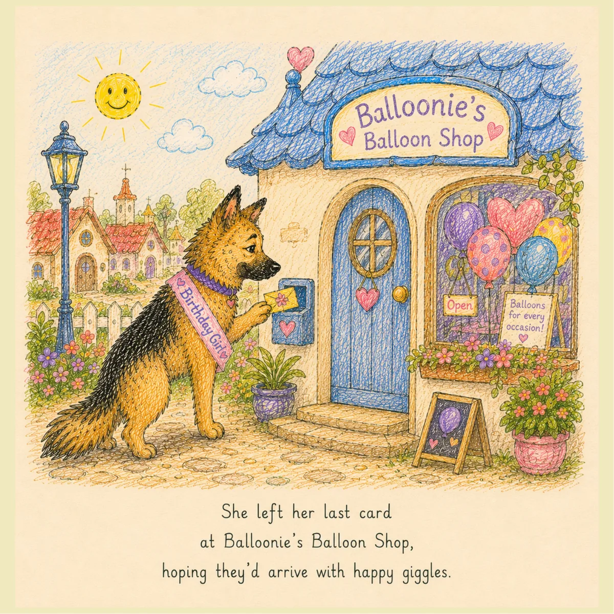 Bamboo’s side of the story: the last card goes to Balloonie’s Balloon Shop, an opening page from Bamboo’s Story